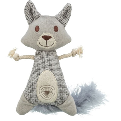 Tissu peluche Trixie raton laveur xxl avec plume et herbe à chat