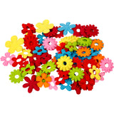 Fleurs en feutre Creativ company, dimension 35x45 mm, épaisseur 1,2 mm, 135 pièces 1 boîte
