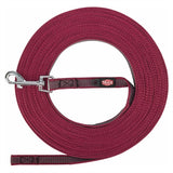 Trixie Dog Leash Tow Line med gummi -anti -slip sangria rød