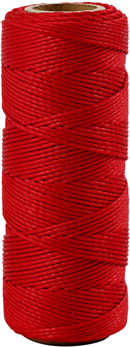 Cordon de bambou Creativ company, épaisseur 1 mm, rouge, 65 m 1 rouleau
