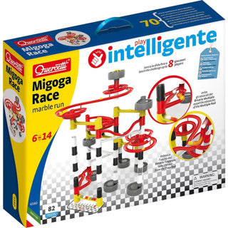 Piste de billes Quercetti Migoga Race - Ensemble de 80 pièces pour garçons - 6-12 ans
