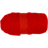 Laine cardée Creativ company, rouge, 100 gr 1 pelote