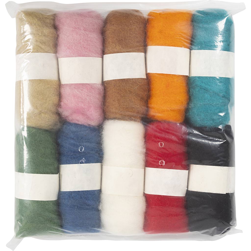 Laine cardée Creativ company, 10x25gr