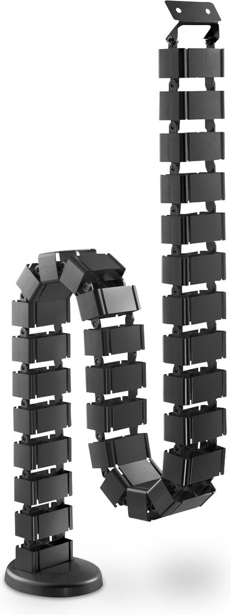 Tuyau de câble Digitus 130 cm plastique abs, métal noir flexible (L x l x H) 130 x 6,7 x 3,5 cm 1 pièce(s) da-90505