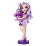 Poupée mannequin classique Rainbow High - 28 cm - violette (violet) - avec set de slime et animal