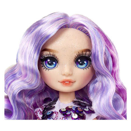 Poupée mannequin classique Rainbow High - 28 cm - violette (violet) - avec set de slime et animal
