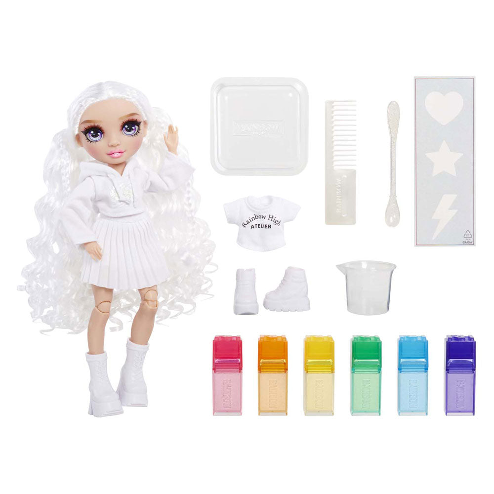 MGA Entertainment Rainbow High Watercolor Create -Modepop - Purple Eyes