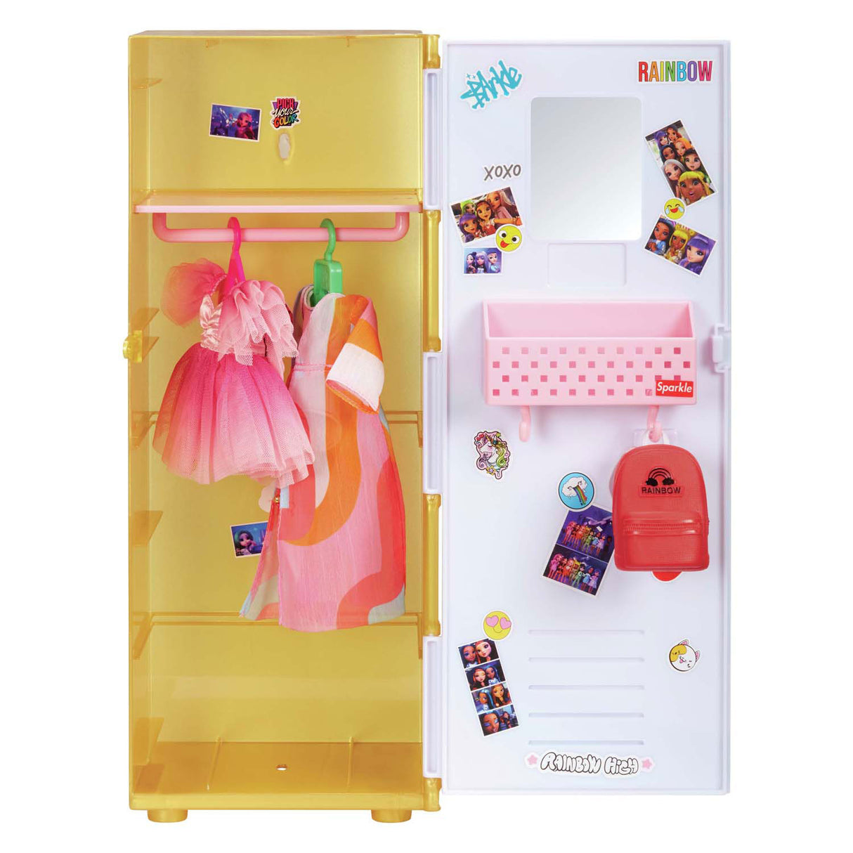 Mga Entertainment - Ensemble de jeu avec casier haut arc-en-ciel et accessoires