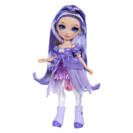 Poupée mannequin arc-en-ciel scintillante avec slime - violet (violet)