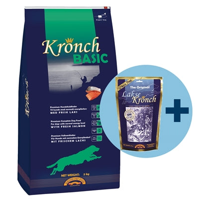 Kronch Basic Adult with free Kronch 100% Salmon snacks