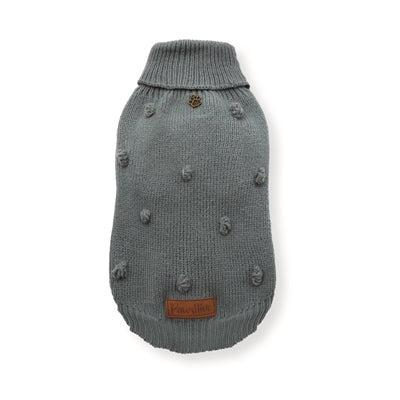 Pull pour chien Croci homy ponpon gris