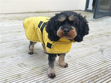 Feliz chaqueta para perros para mascotas caminar acolchado clásico Mosterd