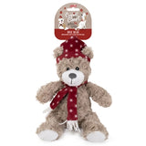 Ours brie cupidon comète avec chapeau et écharpe rouge