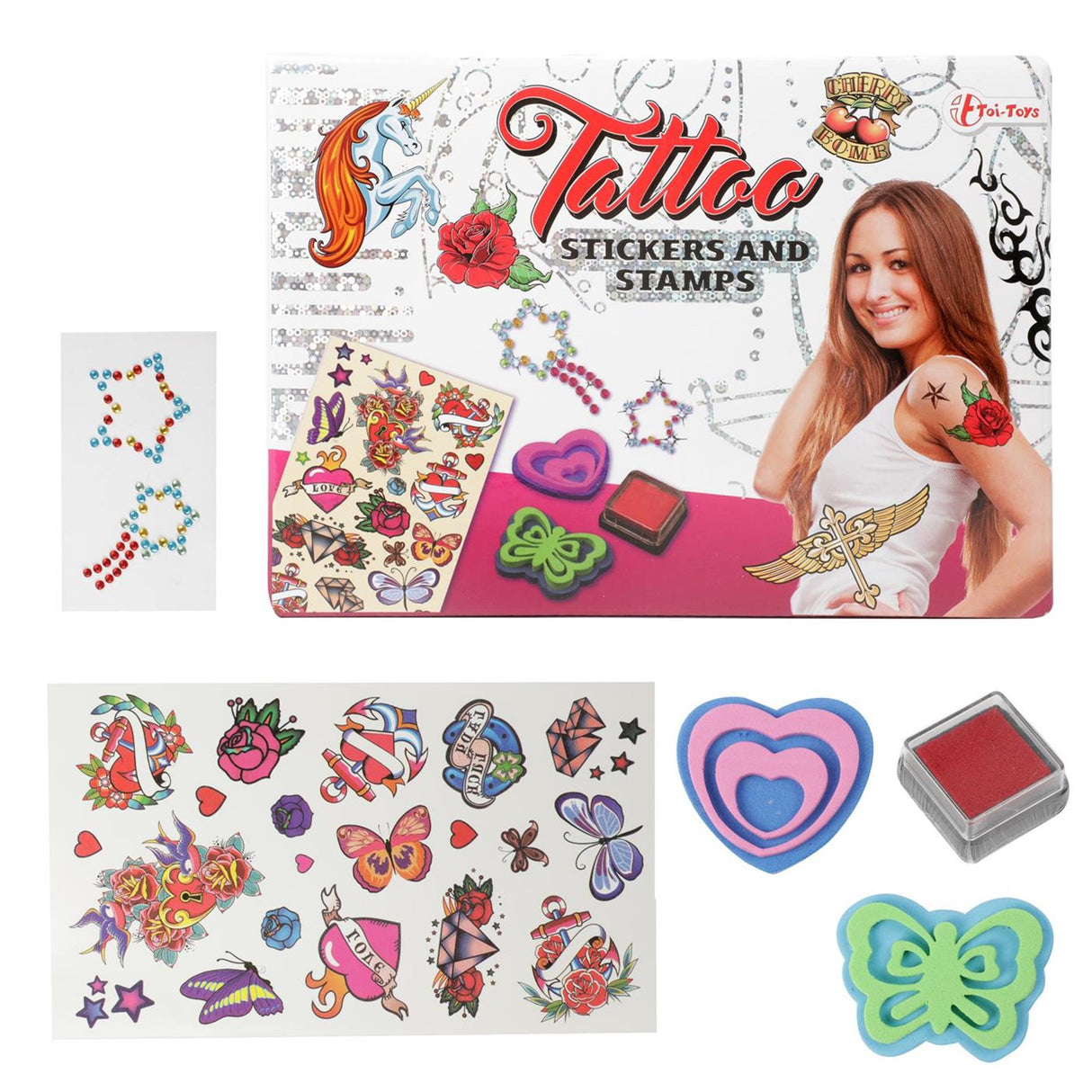 Toi-toys toi toys tatouage ensemble d'autocollants de tatouage
