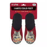 Chausson je déteste les pieds froids rouge noir