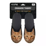 Pantoufle orange chat noir