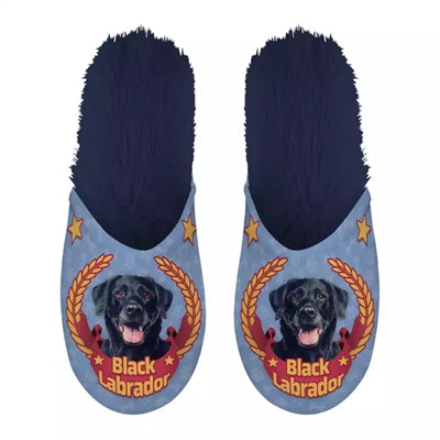 Babouche noir labrador bleu foncé