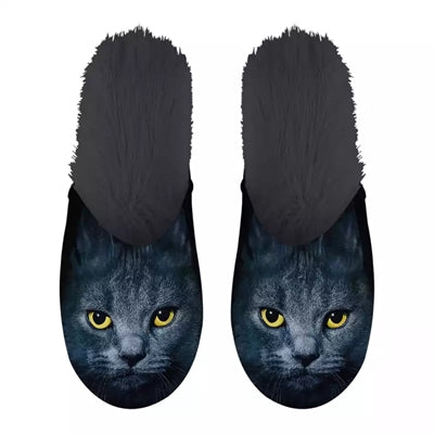 Babouche chat noir noir
