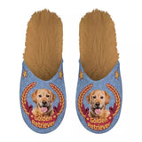 Babouche golden retriever lilas beige