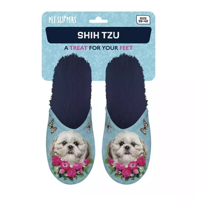 Chausson shih tzu bleu clair bleu foncé