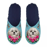 Chausson shih tzu bleu clair bleu foncé