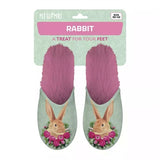 Babouche lapin vert rose