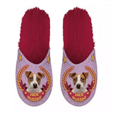 Babouche jack russel rose fuchsia