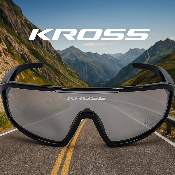 Lunettes de cyclisme Kross fly verres photochromiques UV400 - monture noire