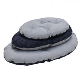 Coussin pour chien en bois de rose résistant mucky ovale gris marine