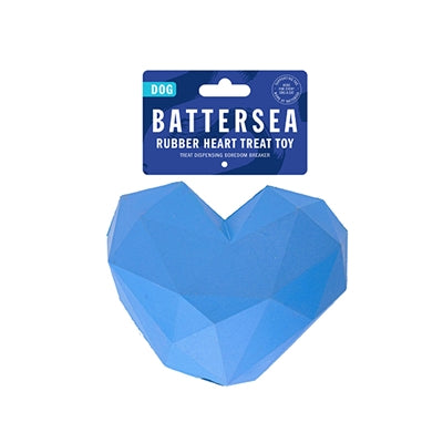 Balle d'alimentation Battersea coeur caoutchouc bleu