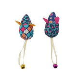 Duo de souris patchwork jolly moggy en palissandre