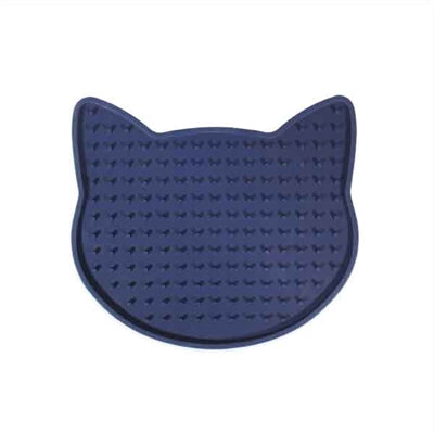 Tapis à lécher en palissandre tête de chat assorti