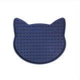 Tapis à lécher en palissandre tête de chat assorti