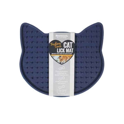 Tapis à lécher en palissandre tête de chat assorti