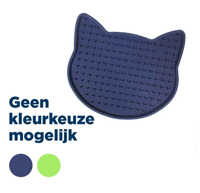 Tapis à lécher en palissandre tête de chat assorti
