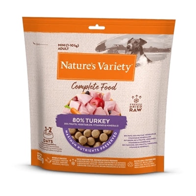 Natures variété lyophilisée complète mini adulte 1-10 kg dinde