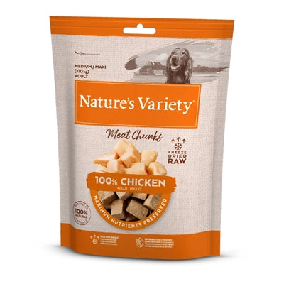 Morceaux de poulet lyophilisés de variété Natures