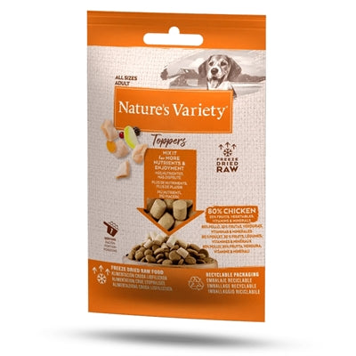 Natures variety freeze dried toppers chicken