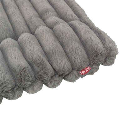 Tapis de salon Trixie lonni velours côtelé gris