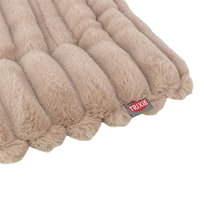 Trixie tapis de salon lonni velours côtelé marron clair