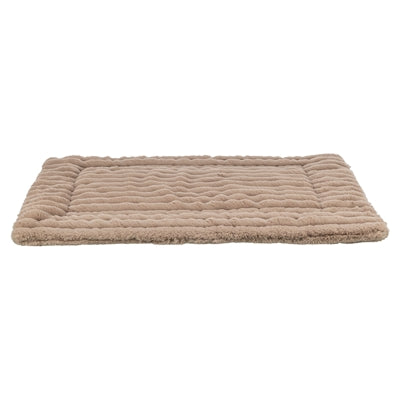 Trixie tapis de salon lonni velours côtelé marron clair