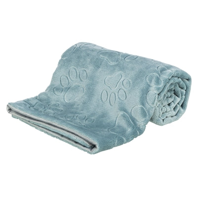 Trixie couverture pour chien Barry peluche douce bleu gris