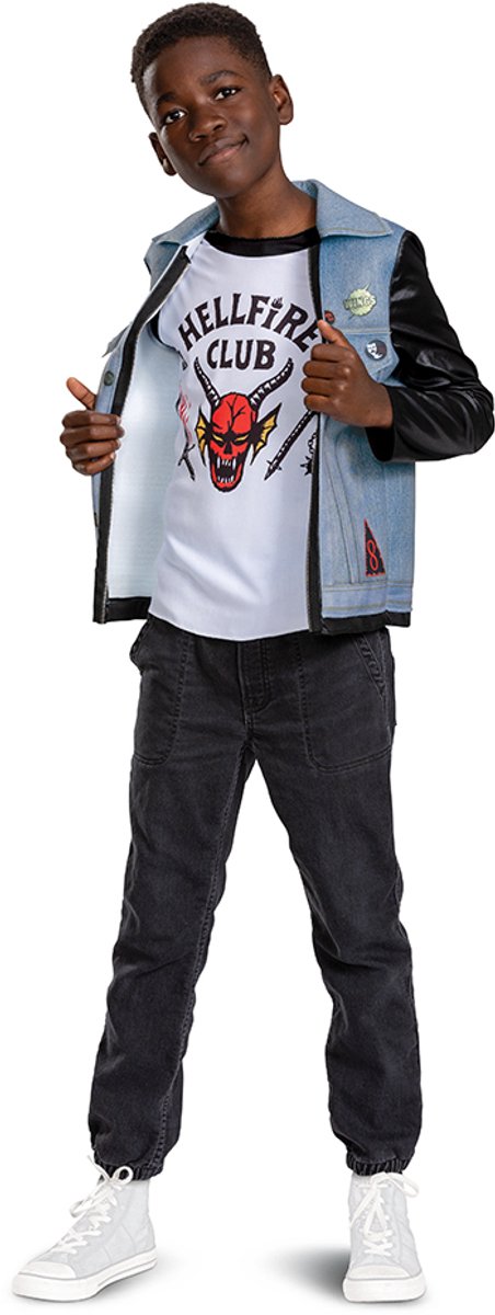 Déguisement de choses étranges (netflix), costume classique pour tween eddie s4, taille m (8+ ans), préadolescents