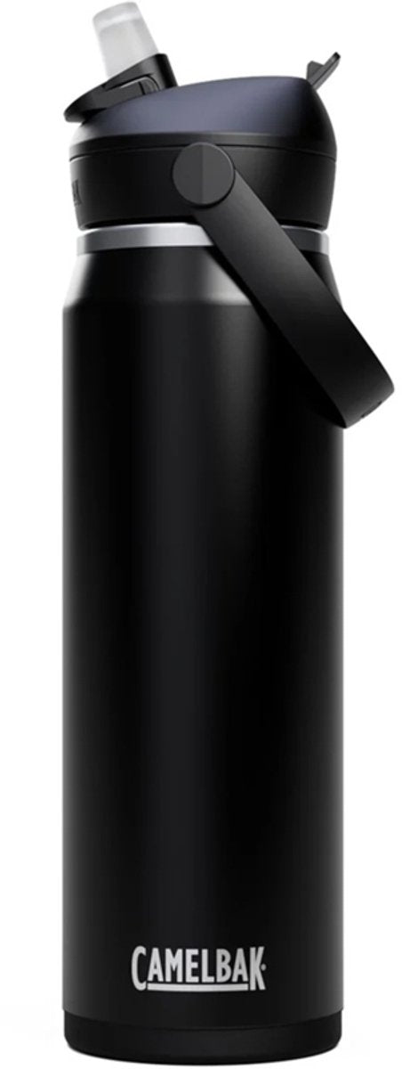 Gourde Camelbak Thrive Flip Straw - 750 ml - acier inoxydable - avec paille - bouteille d'eau isolante - noir