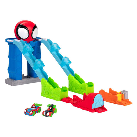 Piste de course du siège social de Jazwares Spidey Mega Jump