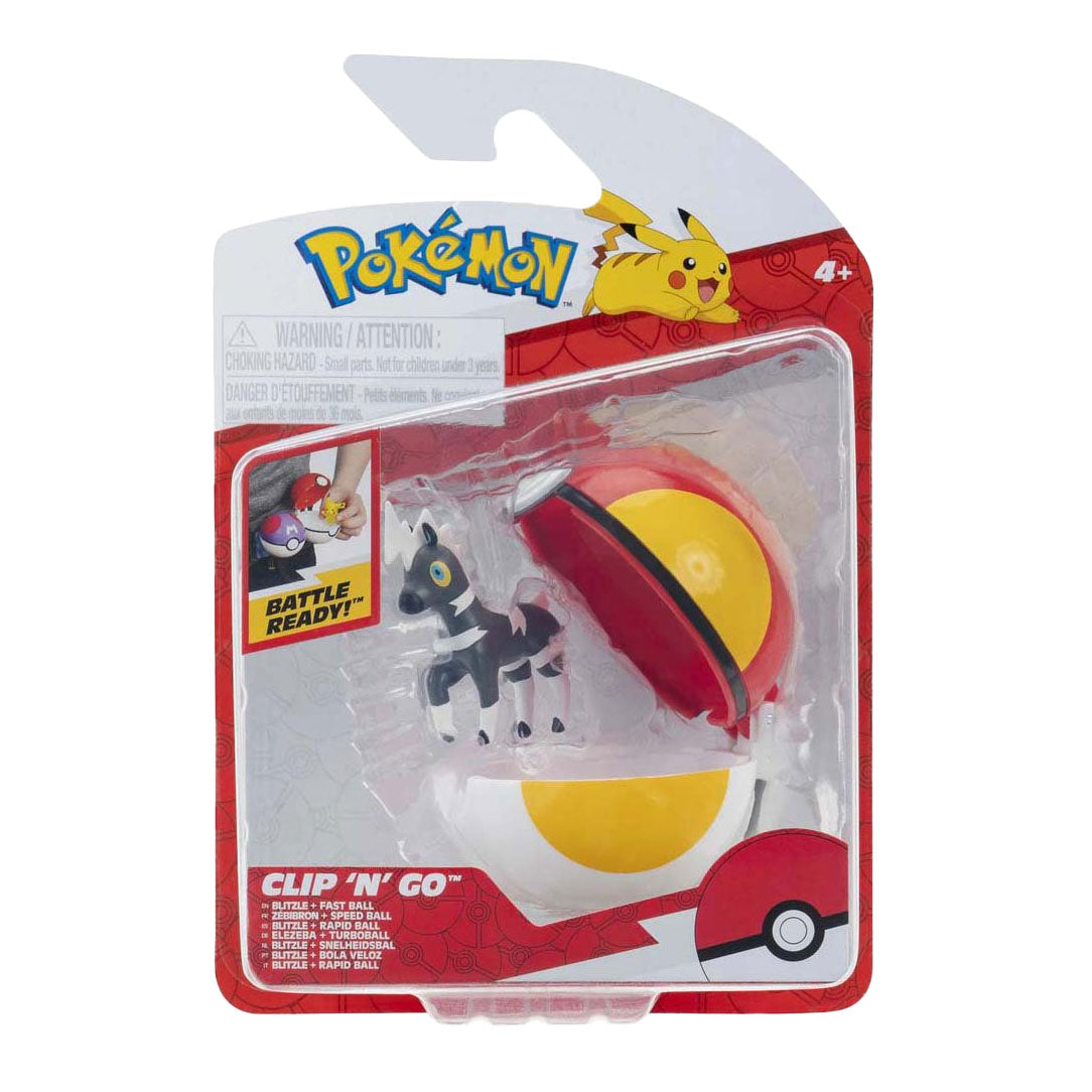 Jazwares Pokémon - Coffret de jeu Clip n Go Blitzle Fast Ball