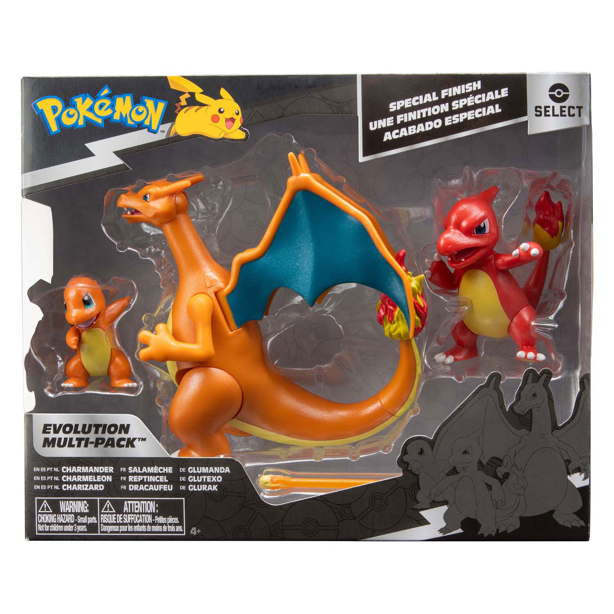 Figurine Jazwares Pokémon Evolution Multipacks - Charmander, Charmeleon Charizard