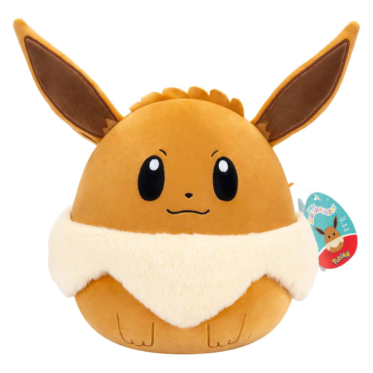 Peluche Pokémon Squishmallows - Évoli, 25 cm