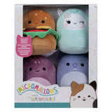 Squishmallows micromauves en peluche câline - Carl, Yollie, Javari, Tudor, paquet de 4