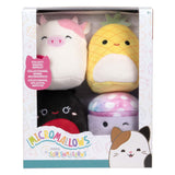 Squishmallows micromauves en peluche câline - maui, trudy, caedyn, minya, paquet de 4
